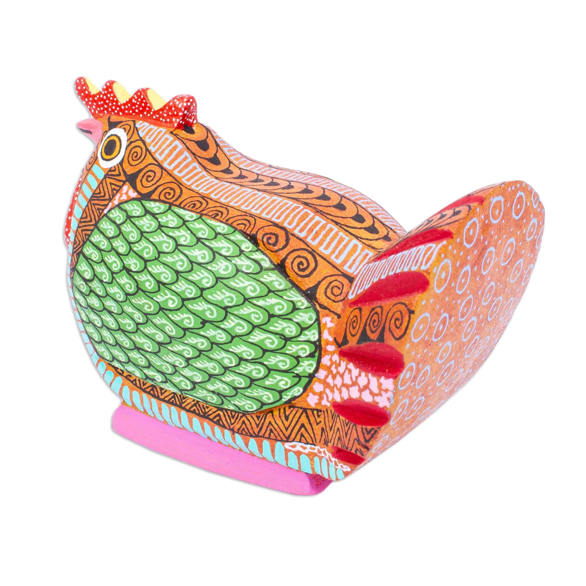 Hen Alebrije Figurine - Flirty Hen | NOVICA