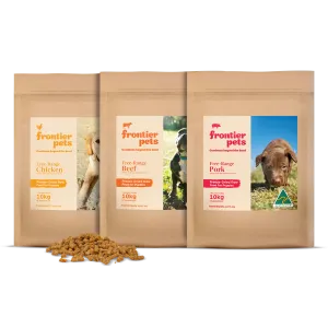 LARGE PACK COMBO | Free-Range 'Beef   Pork   Chicken' | Raw Freeze Dried Puppy Food