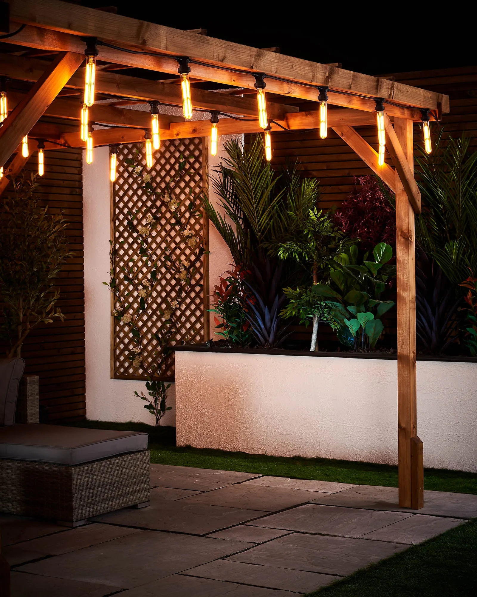 LINK FESTOON 4W E27 Dimmable Tubular Filament LED Bulb, Warm White