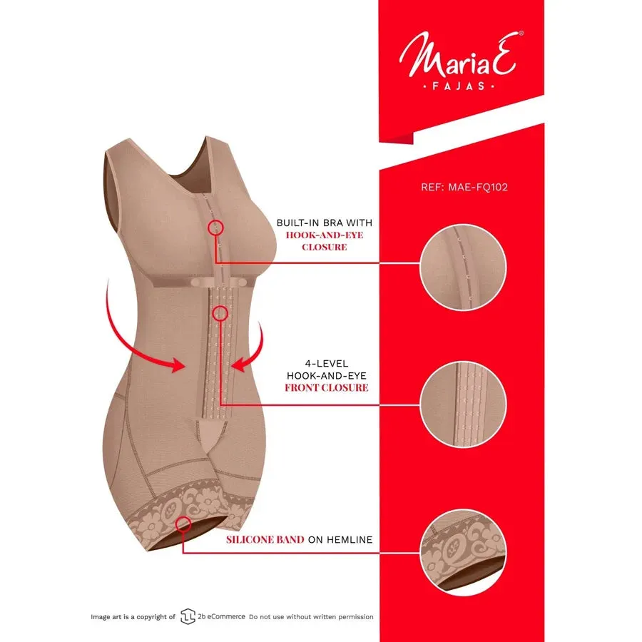 MariaE Post Op Shapewear for Women | Bra & Mid Thigh (Mocha)