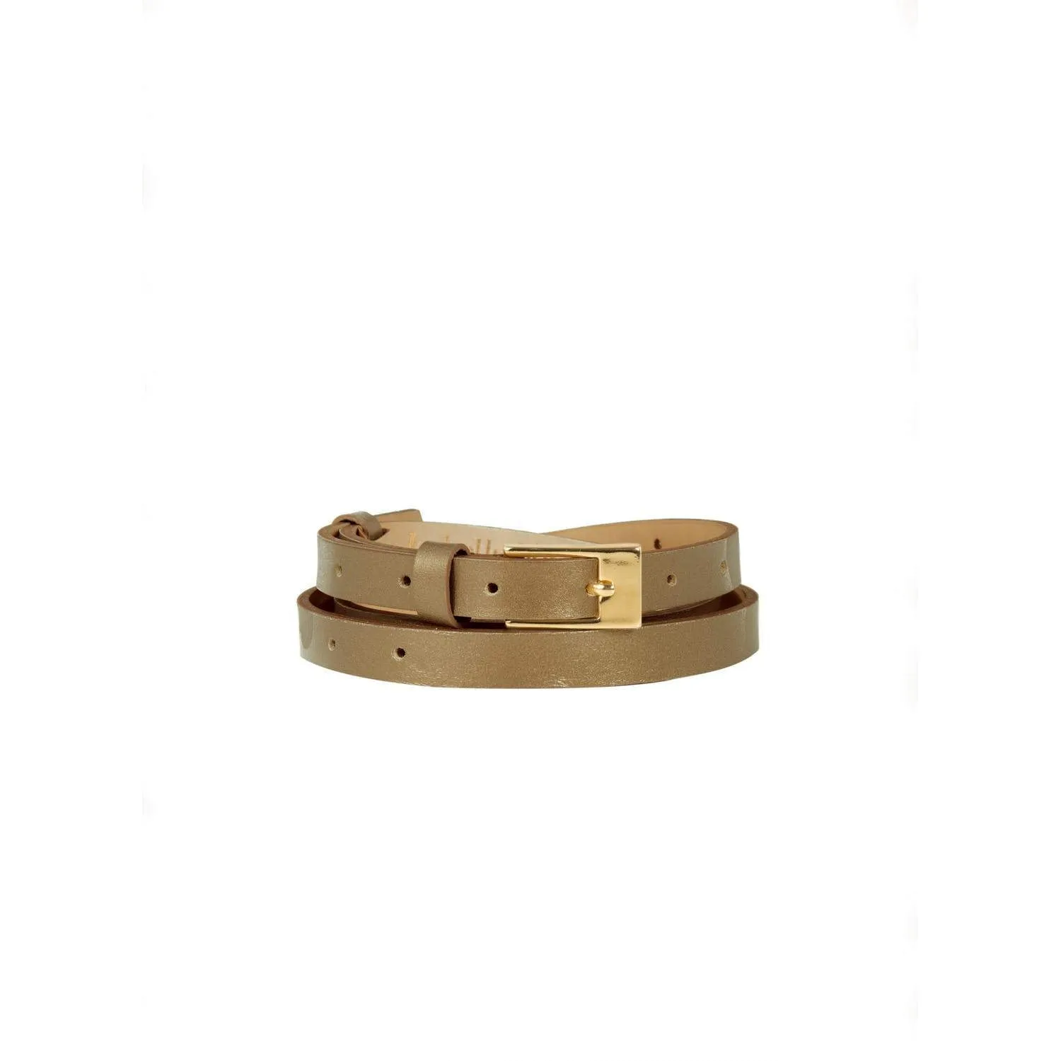 Maternity Skinny Belt - Gold Buckle