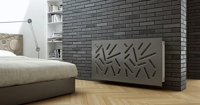 Modern Removable Radiator Cover with subtle STICKS Design HIGH GLOSS Finish & Colours