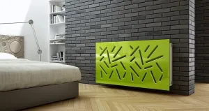 Modern Removable Radiator Cover with subtle STICKS Design HIGH GLOSS Finish & Colours