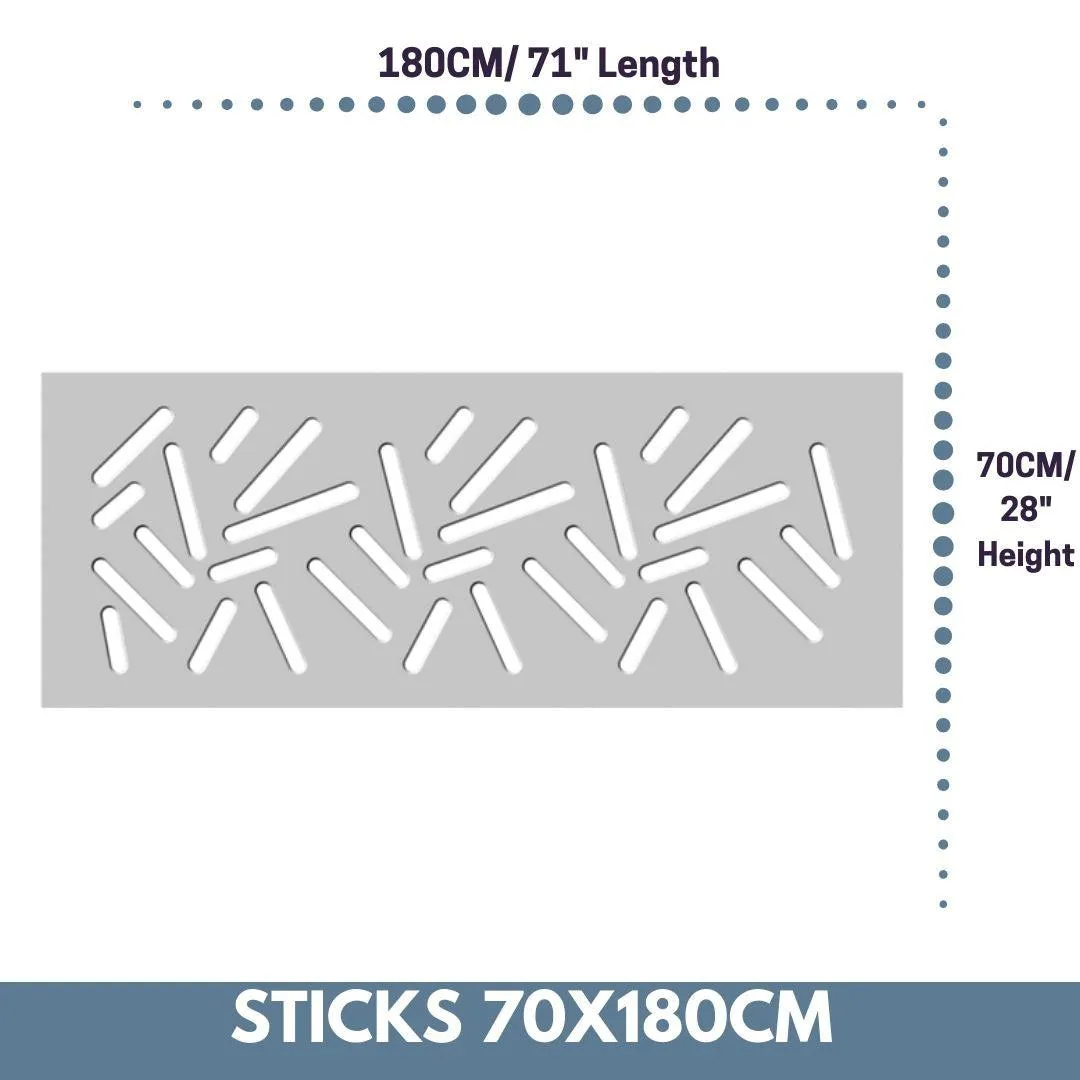 Modern Removable Radiator Cover with subtle STICKS Design HIGH GLOSS Finish & Colours