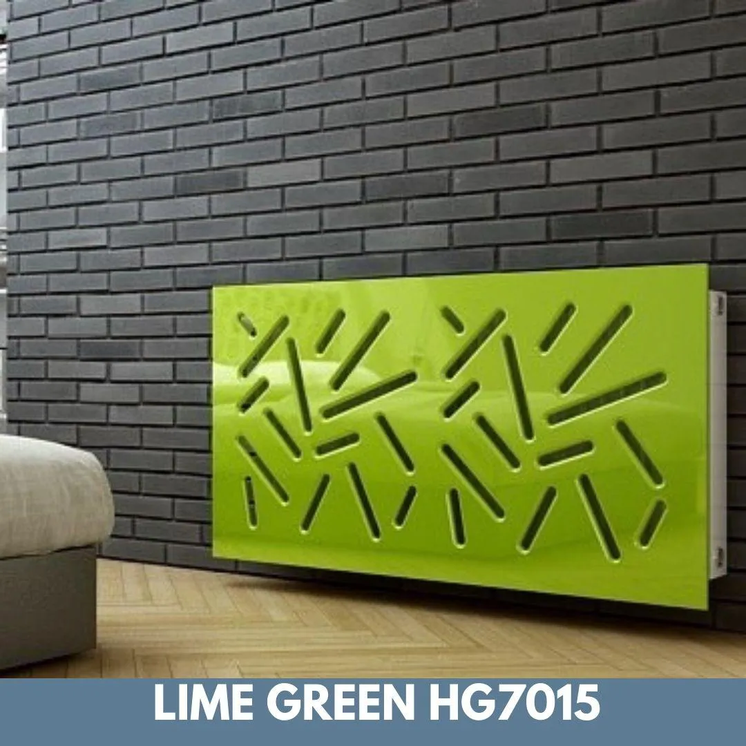 Modern Removable Radiator Cover with subtle STICKS Design HIGH GLOSS Finish & Colours