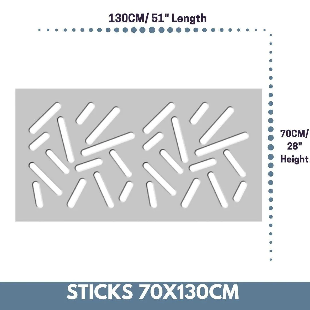 Modern Removable Radiator Cover with subtle STICKS Design HIGH GLOSS Finish & Colours