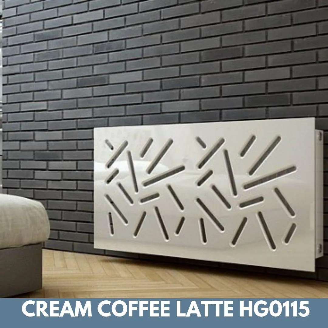 Modern Removable Radiator Cover with subtle STICKS Design HIGH GLOSS Finish & Colours