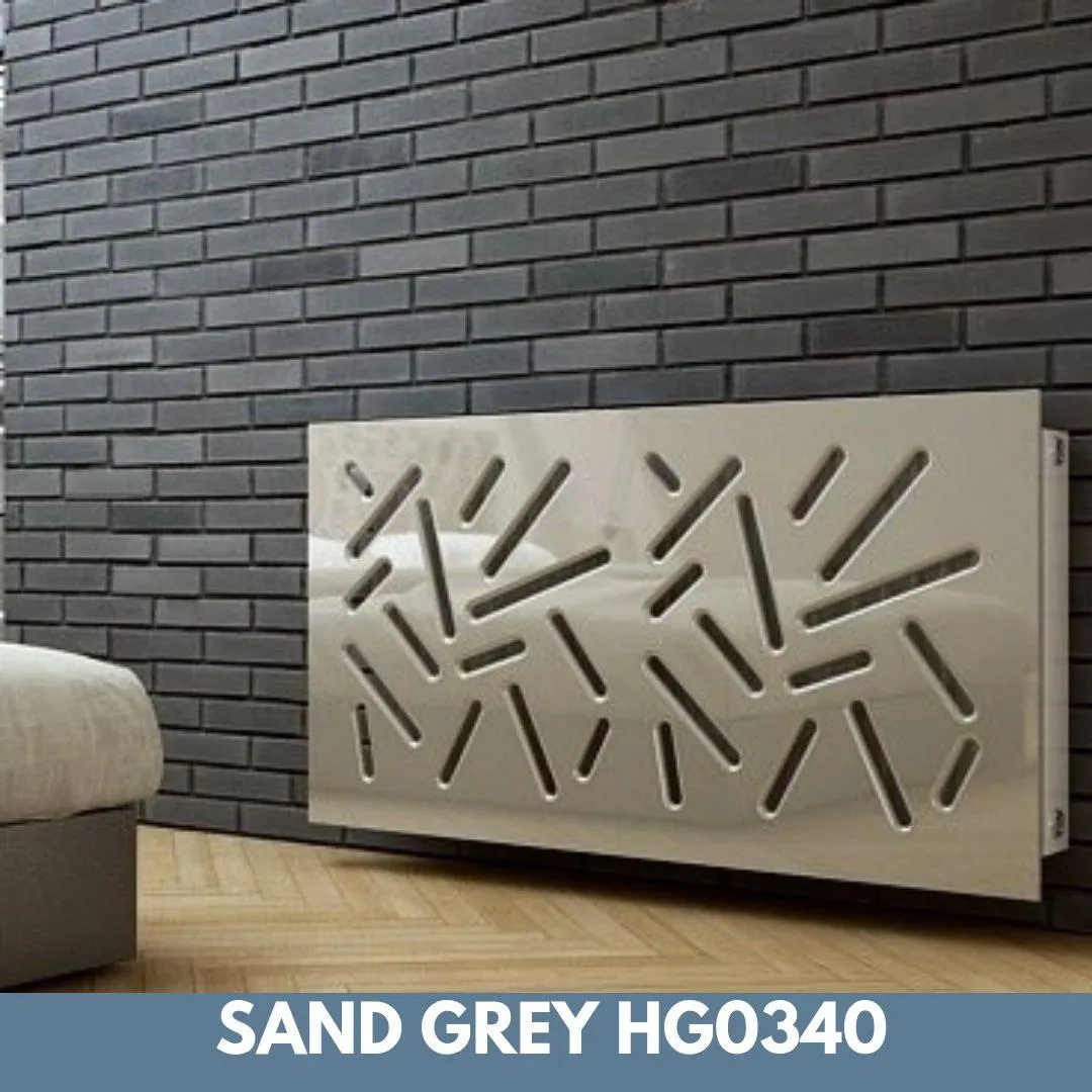 Modern Removable Radiator Cover with subtle STICKS Design HIGH GLOSS Finish & Colours