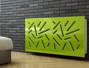Modern Removable Radiator Cover with subtle STICKS Design HIGH GLOSS Finish & Colours