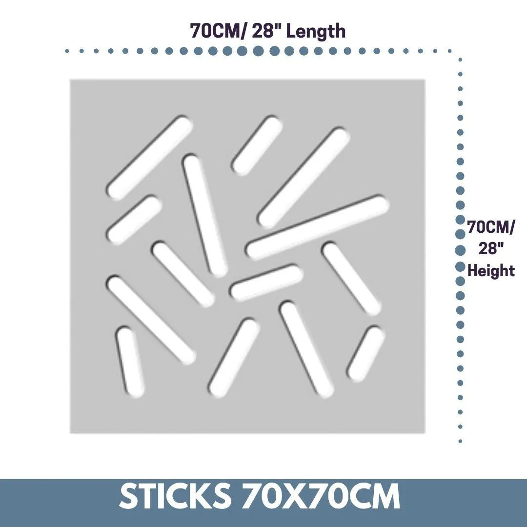 Modern Removable Radiator Cover with subtle STICKS Design HIGH GLOSS Finish & Colours