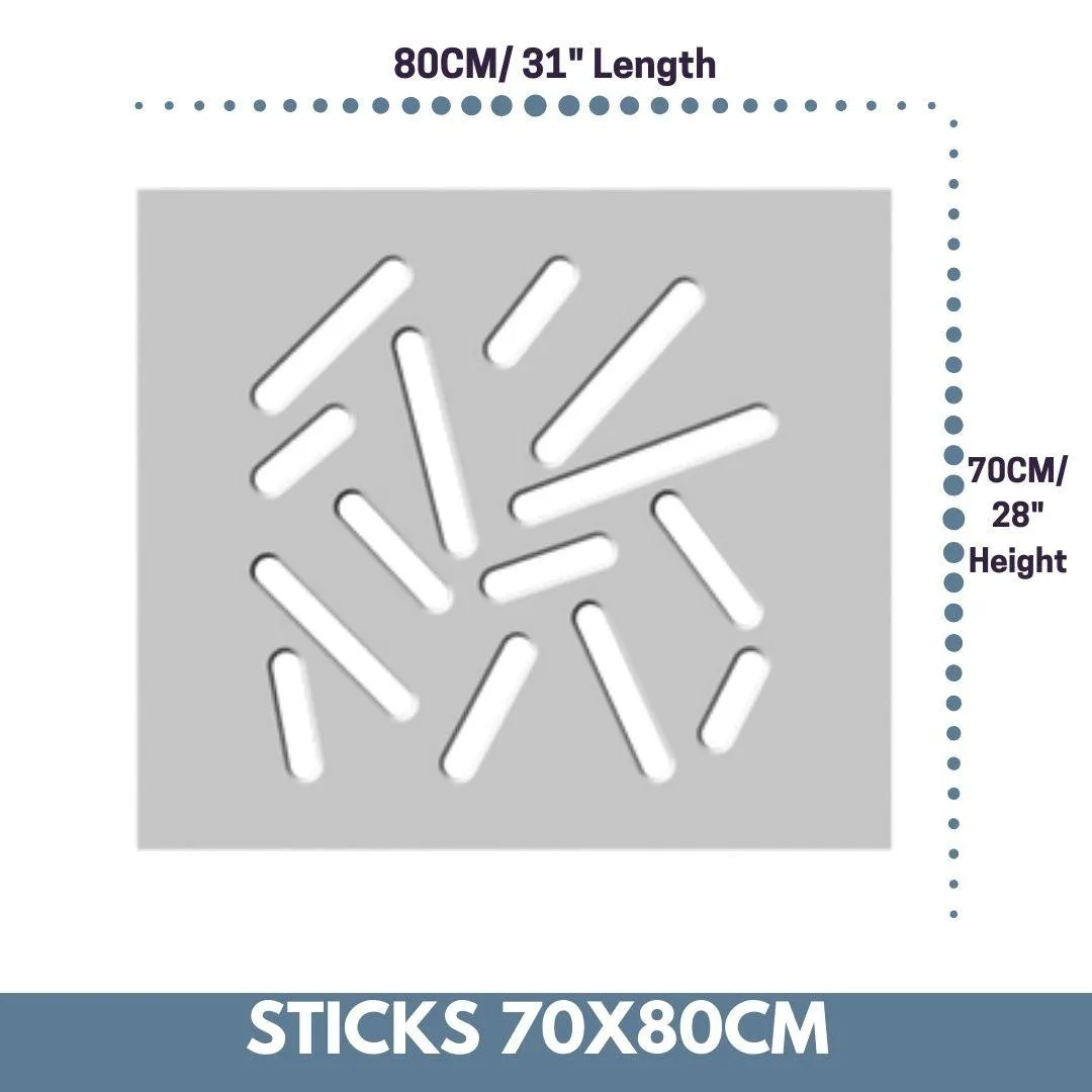 Modern Removable Radiator Cover with subtle STICKS Design HIGH GLOSS Finish & Colours
