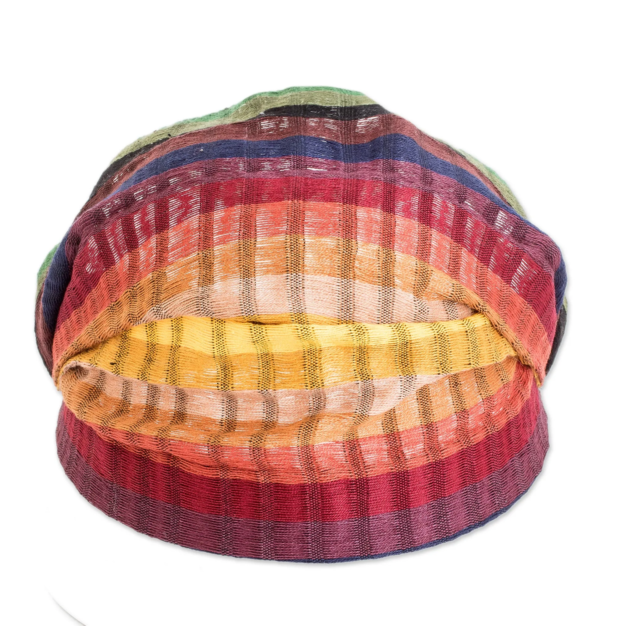 Multicolored Cotton Headband Hand-Woven in Guatemala - Rainbow Warmth | NOVICA