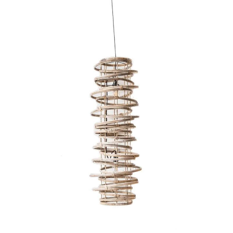 Open-Weave Rattan Pendant
