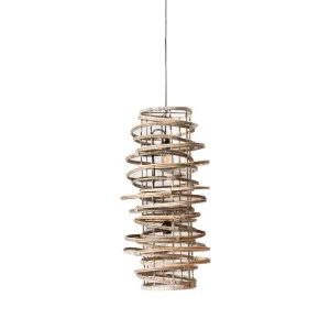 Open-Weave Rattan Pendant
