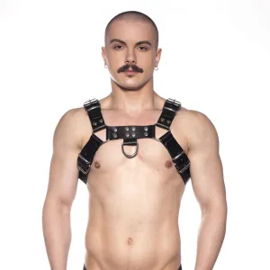 Prowler RED Leather Butch Harness Black