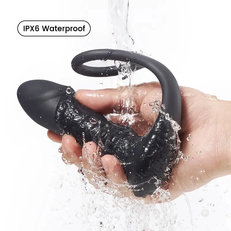 Quusvik Vibrating Cock Ring with Anal Vibrator & Remote - Prostate Massager