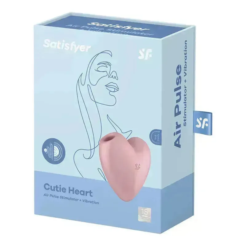 Satisfyer Cutie Heart - Light  - Light  USB Rechargeable Air Pulsation Stimulator with Vibration
