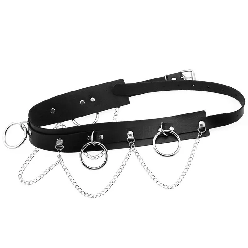 Sexy Women's Belt with Rings and Chains / Fashion Body Accessories