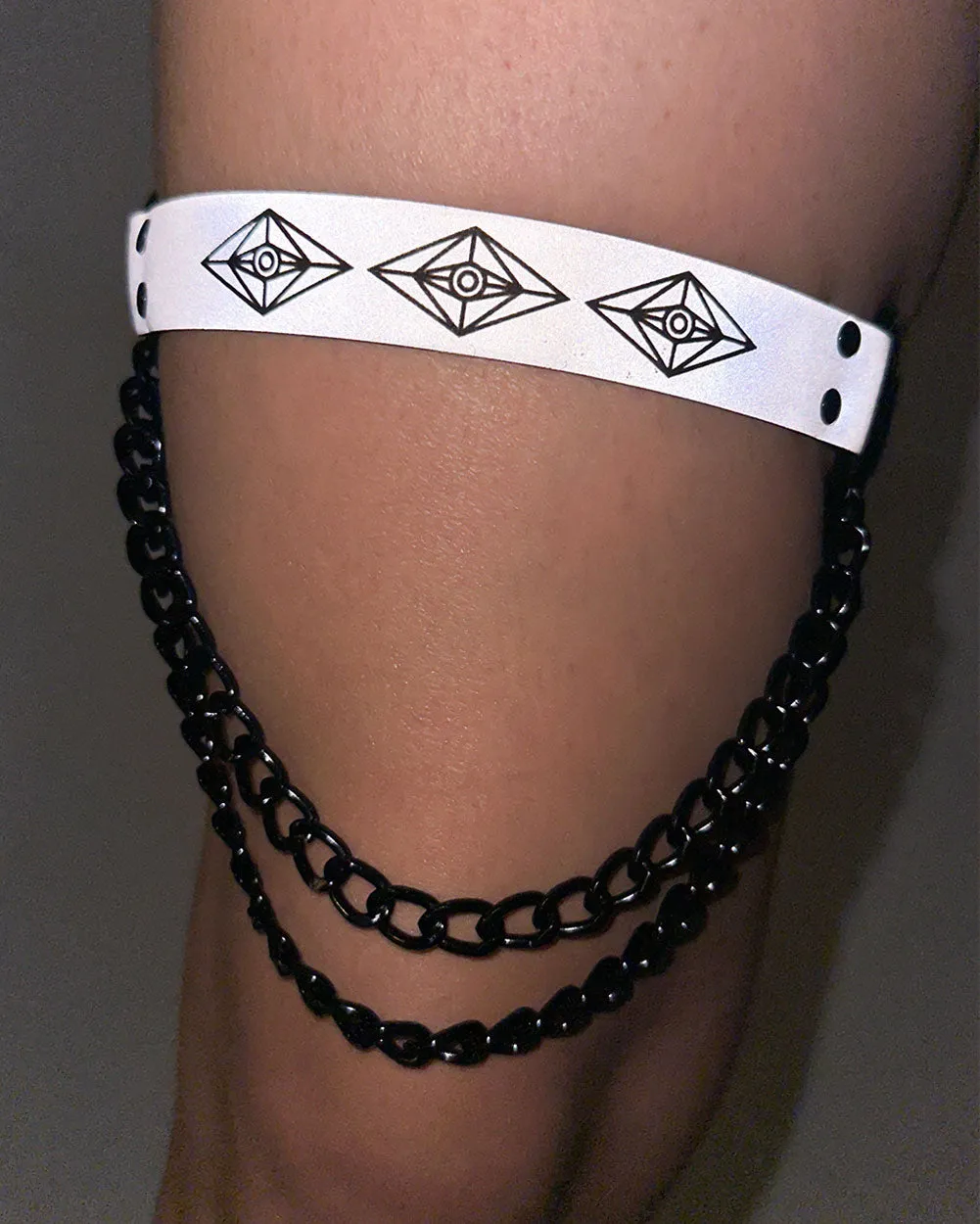SLANDER x iHR Shot of Adrenaline Reflective Pair Leg Garters