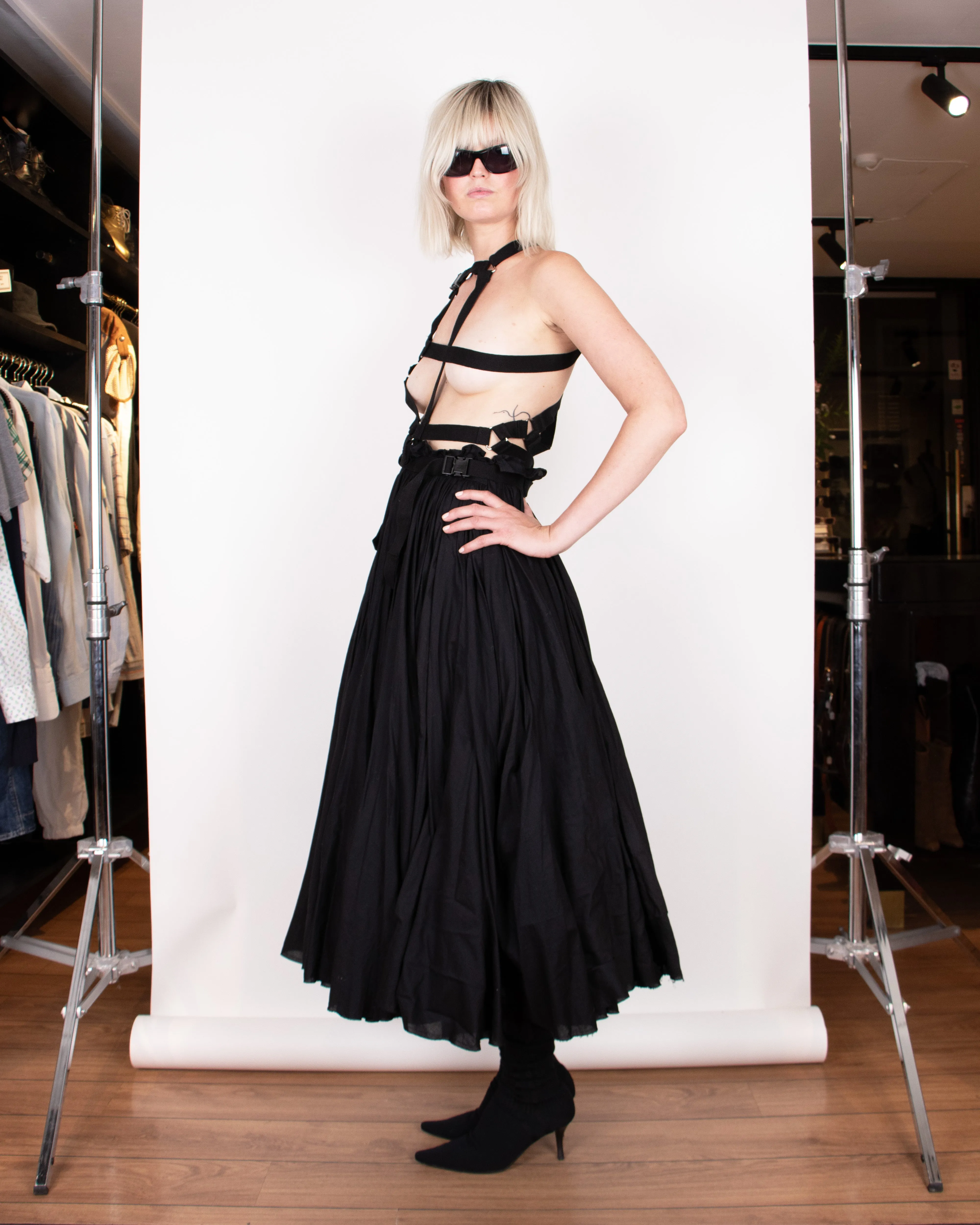 S/S 2003 Junya Watanabe for Comme des Garçons Black Parachute Skirt M