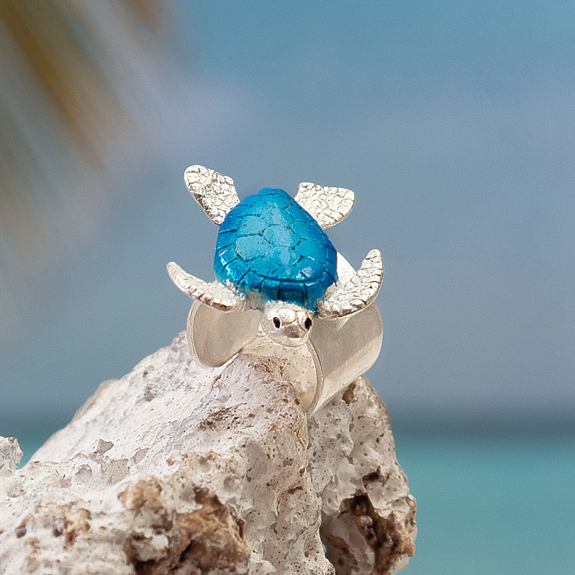 Sterling Silver Turtle-Themed Ear Cuff from Colombia - Sea Glory | NOVICA