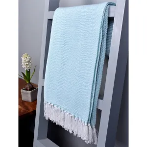The Blue Chevron Cotton Throw