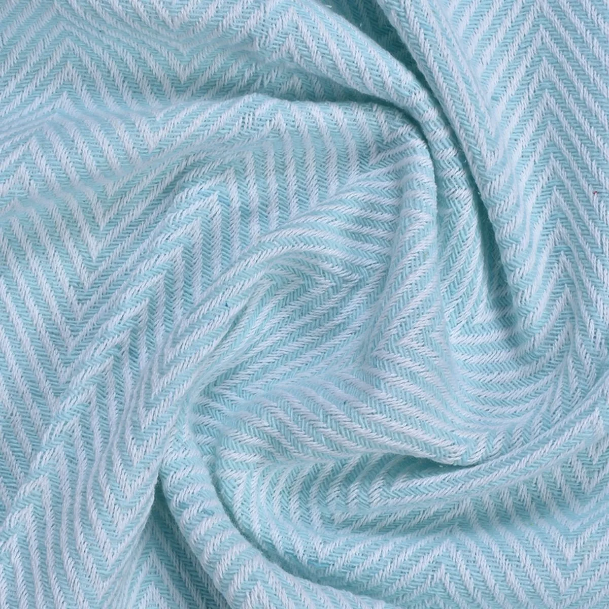 The Blue Chevron Cotton Throw