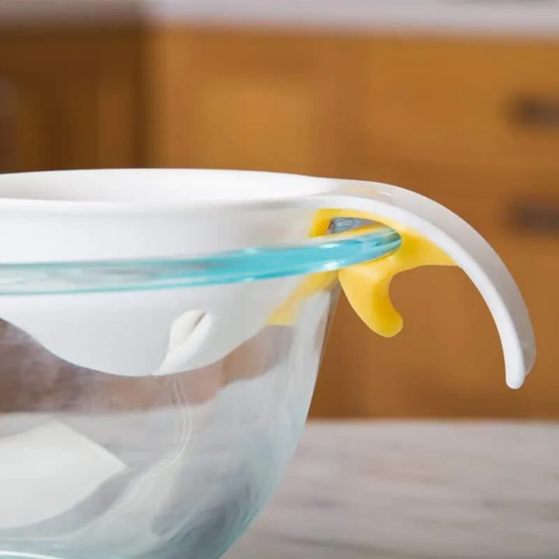 White Mini Egg Yolk Separator With Silicone Holder