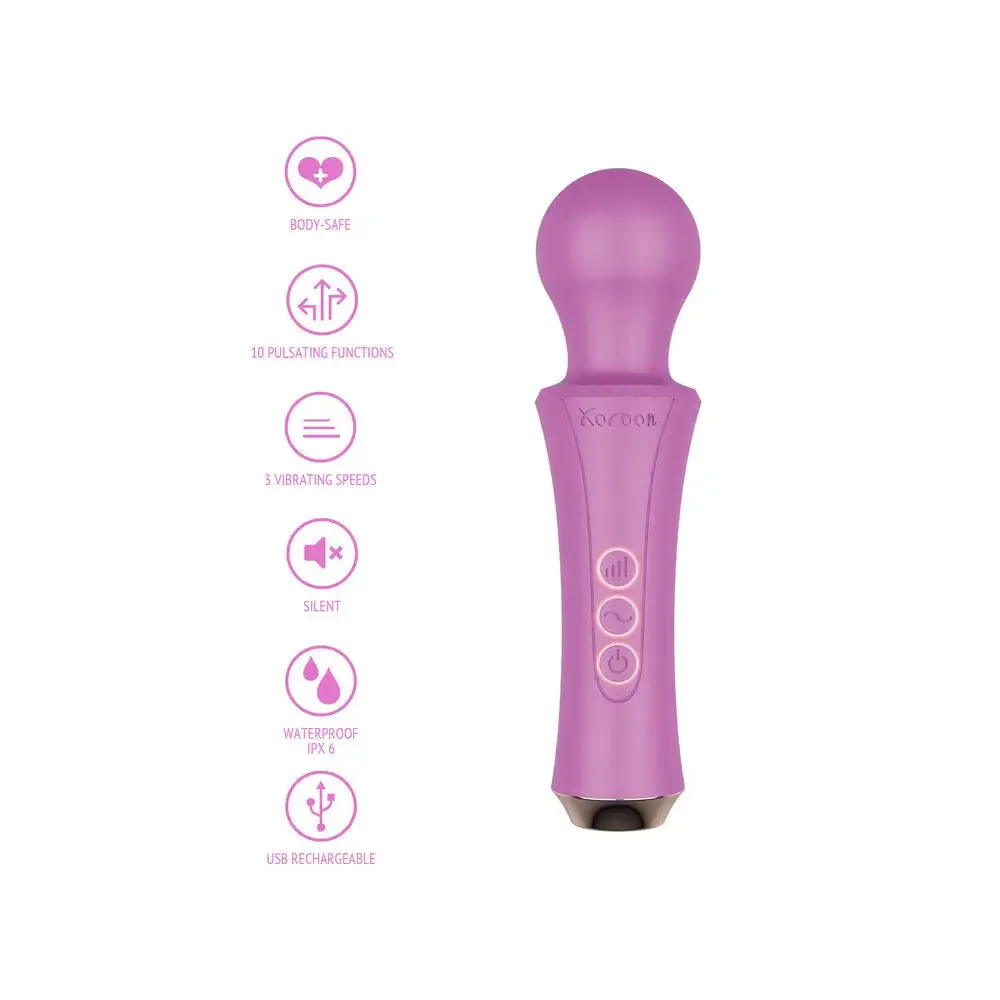 Xocoon Silicone Purple Rechargeable Multi Speed Massage Wand